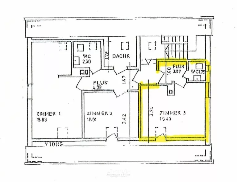 Immobilienangebot - Regensburg / Kreuzhof - Alle - Genug von Homeoffice? Kleines Büro in gepflegten Mehrparteienhaus