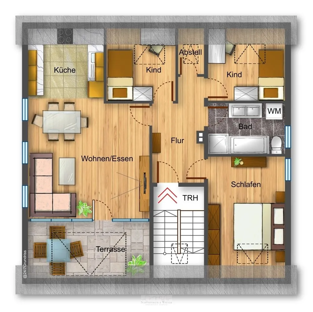 Immobilienangebot - Tegernheim - Alle - Alternative zum Haus – Lichtdurchflutete 4,5-Zimmer-Wohnung im obersten Geschoss mit eigenem Garten