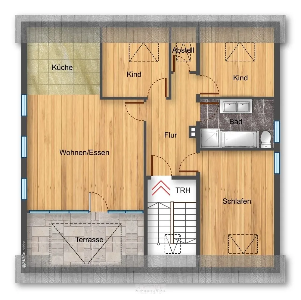 Immobilienangebot - Tegernheim - Alle - Alternative zum Haus – Lichtdurchflutete 4,5-Zimmer-Wohnung im obersten Geschoss mit eigenem Garten