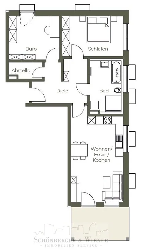 Immobilienangebot - Regensburg - Alle - Erstbezug! 3,5 Zimmer zum Wohlfühlen: Neubauwohnung mit Terrasse & Garten